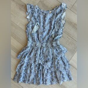 LoveShackFancy Blue Floral Kids Dress